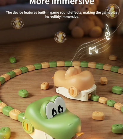 Remote Control Magnetic Eating Snake Toy Greedy Bean Chasing Game RC Car Interactive Educational Toy Children Christmas Gifts