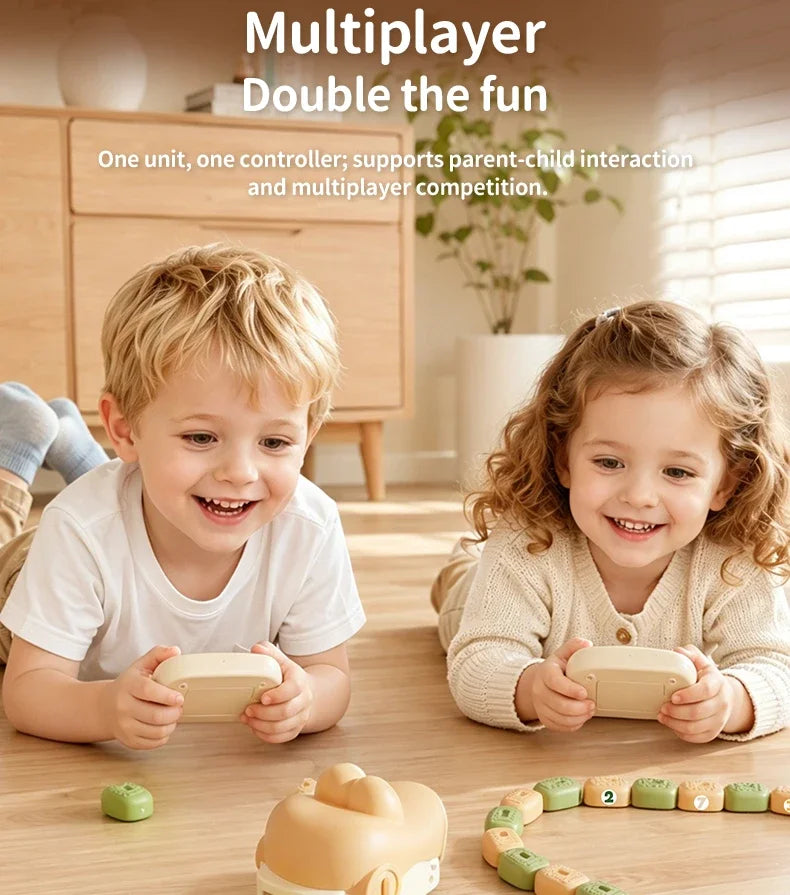 Remote Control Magnetic Eating Snake Toy Greedy Bean Chasing Game RC Car Interactive Educational Toy Children Christmas Gifts