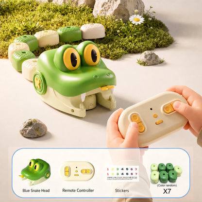 Remote Control Magnetic Eating Snake Toy Greedy Bean Chasing Game RC Car Interactive Educational Toy Children Christmas Gifts