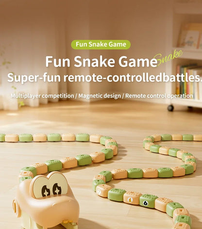 Remote Control Magnetic Eating Snake Toy Greedy Bean Chasing Game RC Car Interactive Educational Toy Children Christmas Gifts