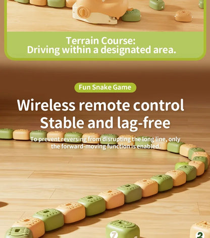 Remote Control Magnetic Eating Snake Toy Greedy Bean Chasing Game RC Car Interactive Educational Toy Children Christmas Gifts