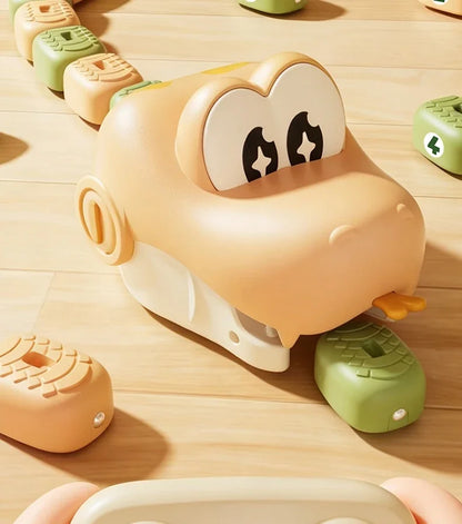 Remote Control Magnetic Eating Snake Toy Greedy Bean Chasing Game RC Car Interactive Educational Toy Children Christmas Gifts