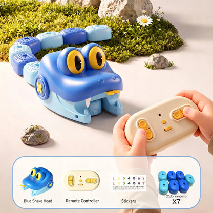 Remote Control Magnetic Eating Snake Toy Greedy Bean Chasing Game RC Car Interactive Educational Toy Children Christmas Gifts