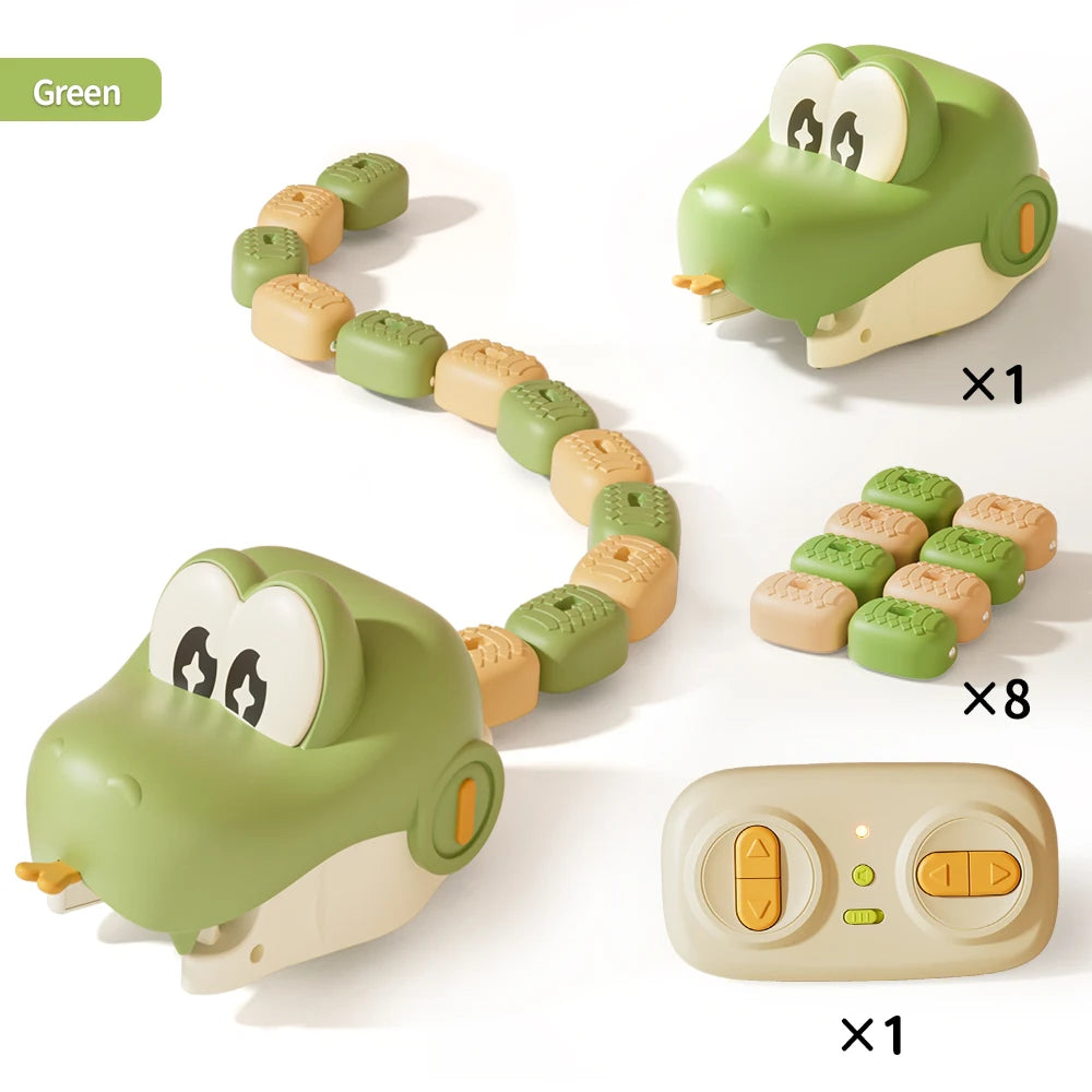 Remote Control Magnetic Eating Snake Toy Greedy Bean Chasing Game RC Car Interactive Educational Toy Children Christmas Gifts