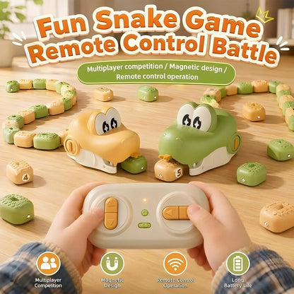 Remote Control Magnetic Eating Snake Toy Greedy Bean Chasing Game RC Car Interactive Educational Toy Children Christmas Gifts